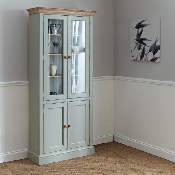 92cm Semi Glazed 4 Door Cupboard - Chatsworth