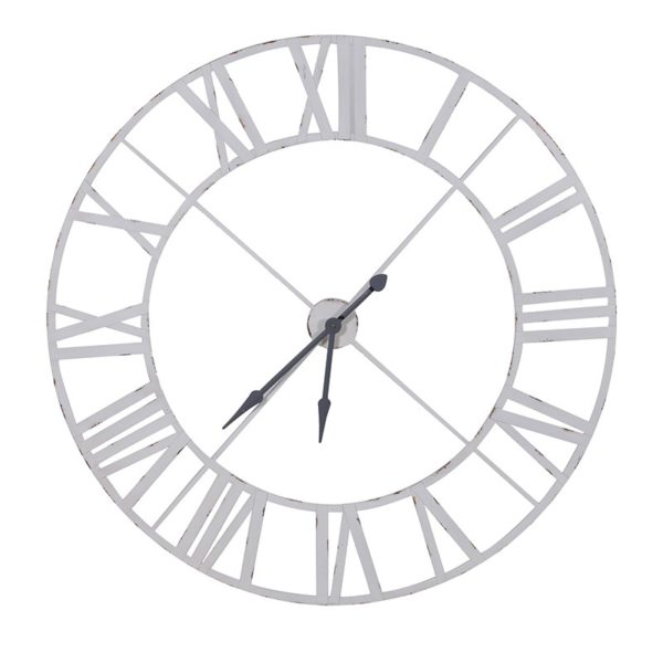 White Metal Skeleton Clock