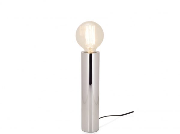 i Lamp - Medium (including bulb) silver slim cal base with exposed bulb