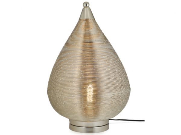Coil lamp in extra large, brass toned