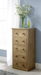 5 Drawer Wellington Chest Solid Oak - Lulworth