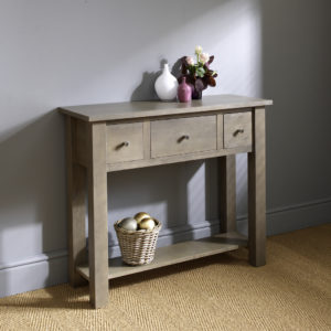 Console Table with Shelf - Solid Oak - Lulworth