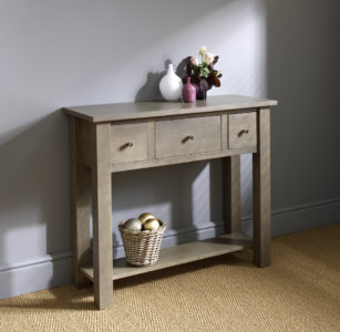 Console Table with Shelf - Solid Oak - Lulworth