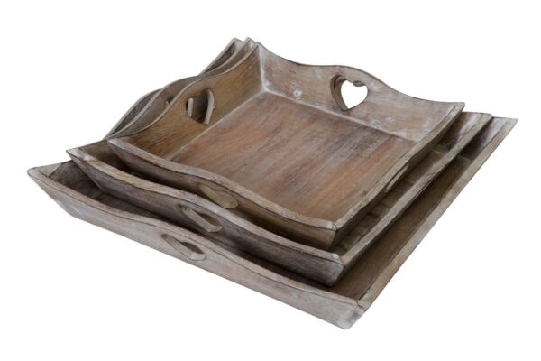 Square Wooden Trays