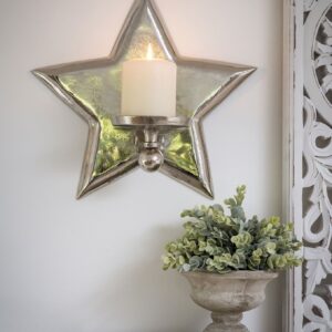 Silver Star Wall Sconce - Large