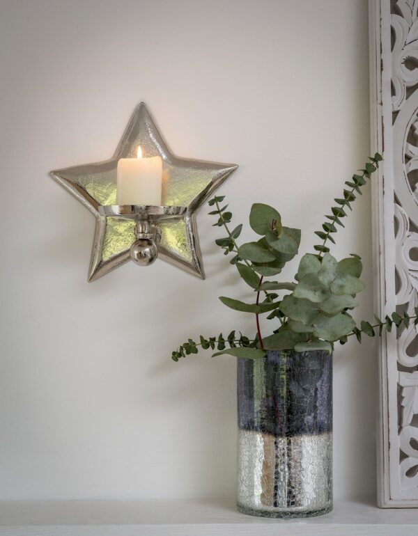 Silver Star Wall Sconce - Small.